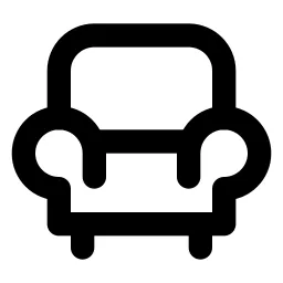 Armchair 2 Line Icon