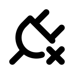 Plug X Line Icon