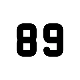 Number 89 Small Line Icon