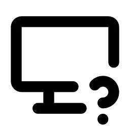 Device Desktop Question Line Icon