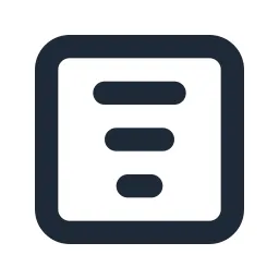 Layout Center Text Line Icon