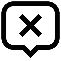 Xmark Comment Icon