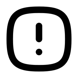 Alert Square Rounded Line Icon