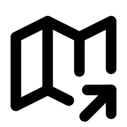 Map Share Line Icon