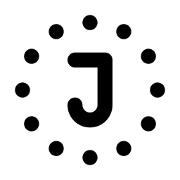 Circle Dotted Letter J Line Icon