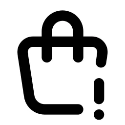Shopping Bag Exclamation Line Icon
