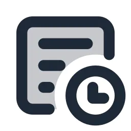 Textbox Clock Duotone Icon