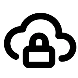 Cloud Lock Line Icon