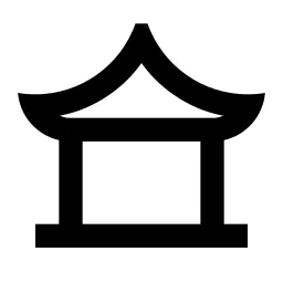 Ancient Pavilion Line Icon