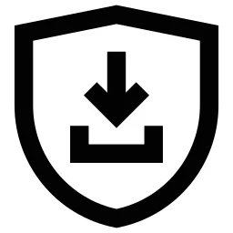 Arrow Down Shield Icon