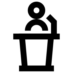 Speech Person Podium Icon