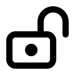 Lock Open 2 Line Icon