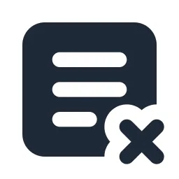 Textbox Delete Solid Icon