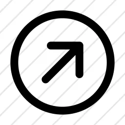 Arrow Right Up Circle Icon