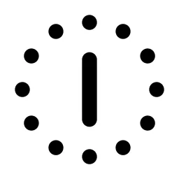 Circle Dotted Letter I Line Icon