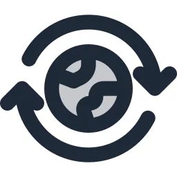 Earth Rotation Duotone Icon