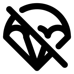 Parachute Off Line Icon
