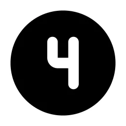 Circle Number 4 Icon