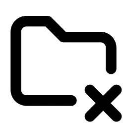 Folder X Line Icon