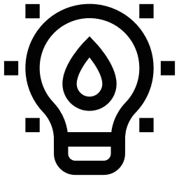 Water Lightbulb Icon