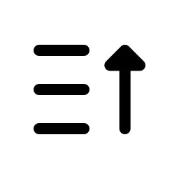 Sort Ascending Fill Icon