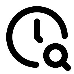 Clock Search Line Icon