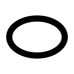 Oval Vertical Line Icon