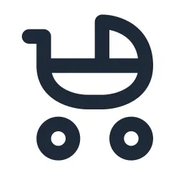 Baby Carriage Line Icon