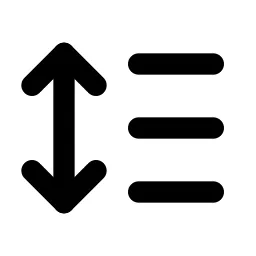 Line Height Line Icon