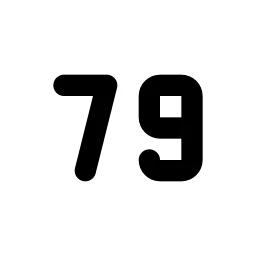 Number 79 Small Line Icon