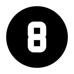 Circle Number 8 Icon