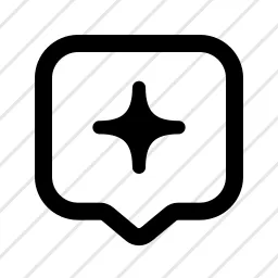 Bubble Sparkle Comment Feedback Icon