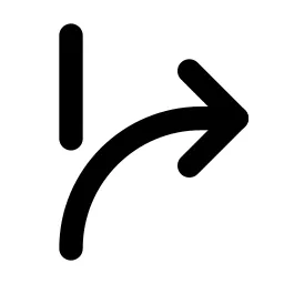 Arrow Ramp Right 2 Line Icon