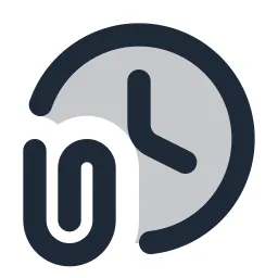 Clock Attachment Duotone Icon