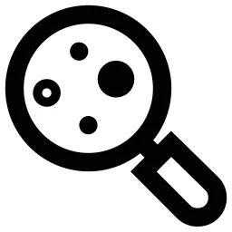 Organism Magnifying Glass Icon