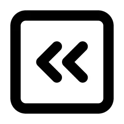 Square Chevrons Left Line Icon