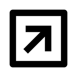 Arrow Right Up Box Line Icon