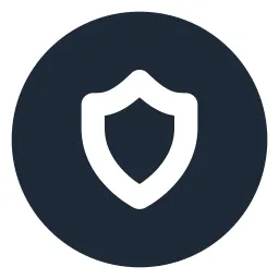Shield Circle Solid Icon