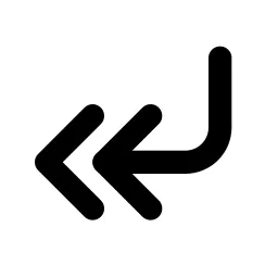 Corner Down Left Double Line Icon