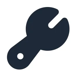 Wrench 2 Solid Icon