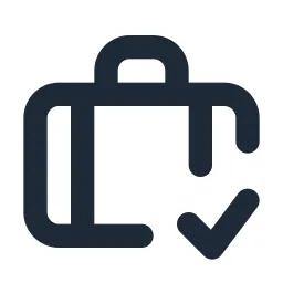 Suitcase 2 Check Line Icon