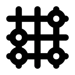 Chart Grid Dots Line Icon
