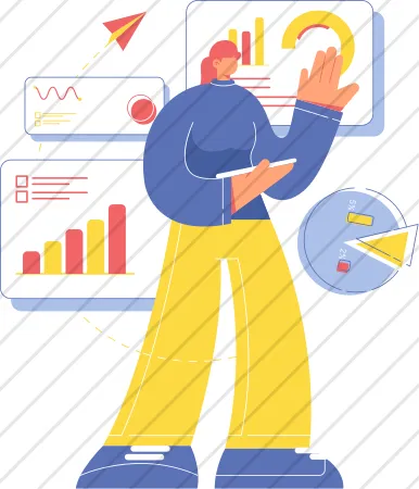 Person with Tablet and Data 