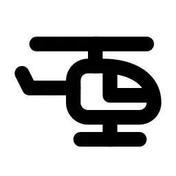 Helicopter Line Icon