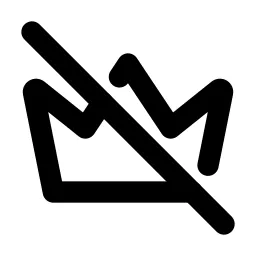 Crown Off Line Icon