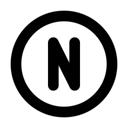 Circle Letter N Line Icon