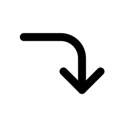 Long Arrow Right Down Icon