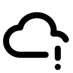 Cloud Exclamation Line Icon