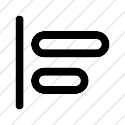 Vertical Alignment Left Icon
