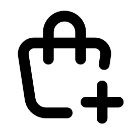 Shopping Bag Plus Line Icon
